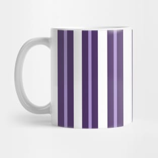 White and Purple Stripe Pattern Mug